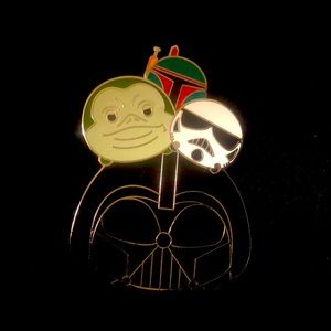 Darth Vader, Jaba The Hutt, storm Trooper and Adjustable Boba Fett Trading Pin